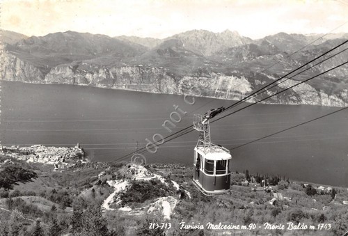 Cartolina Malcesine Funivia e Monte Baldo 1962