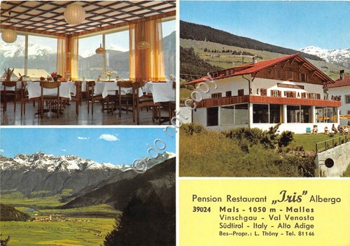 Cartolina Malles Val Venosta Albergo Iris