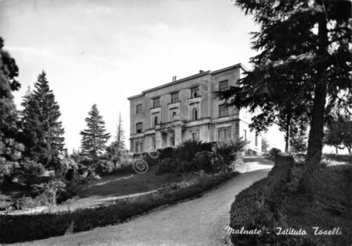 Cartolina Malnate Istituto Toselli grinze