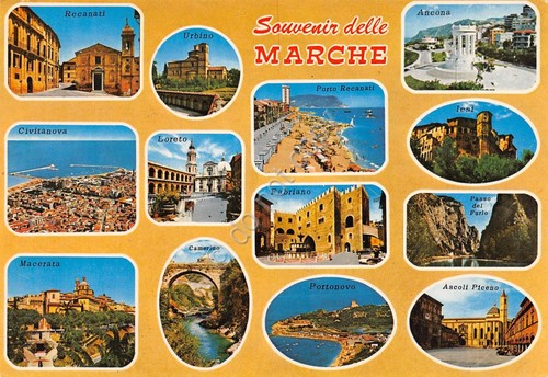 Cartolina Marche 13 vedute varie località 1984 (Ancona)