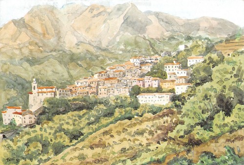 Cartolina Marchiana panorama illustrata Polesi timbro filatelico 1997