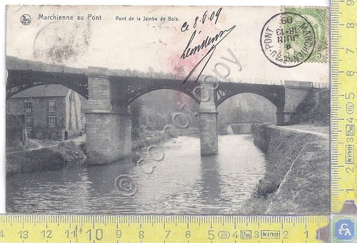 Cartolina Marchienne au Pont - Ponte de la Jambe de …