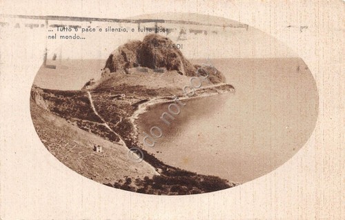 Cartolina Mare baia Poesia Leopardi 1940