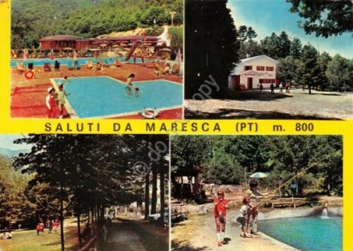 Cartolina Maresca Piscina Le Ginestre vedute varie 1972