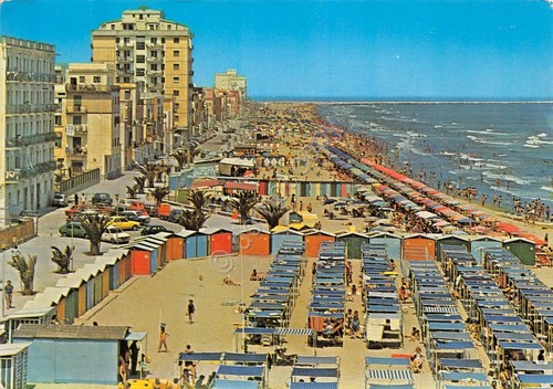 Cartolina Margherita di Savoia Panorama da Hotel Margherita 1980