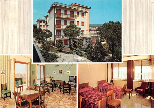 Cartolina Marina di Andora Casa Stella Maris vedute interno 1970