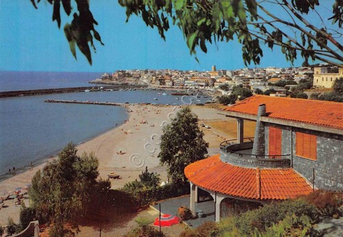 Cartolina Marina di Camerota panorama casa su spiaggia anni '70