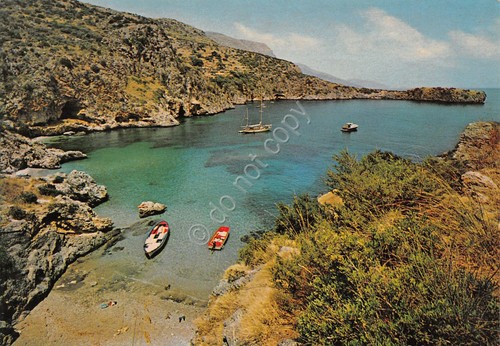 Cartolina Marina di Camerota Porto Infreschi barche anni '70