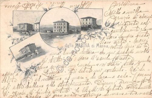 Cartolina Marina di Massa Gruss aus vedutine 1900