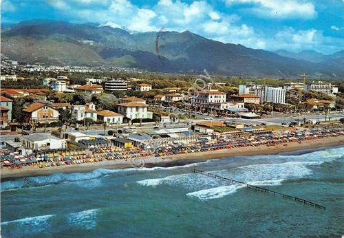 Cartolina Marina di Massa Panorama Aereo 1966