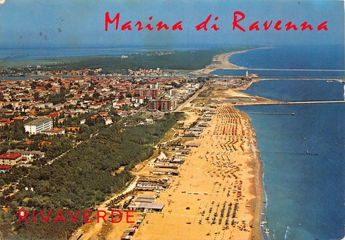 Cartolina Marina di Ravenna panorama aereo