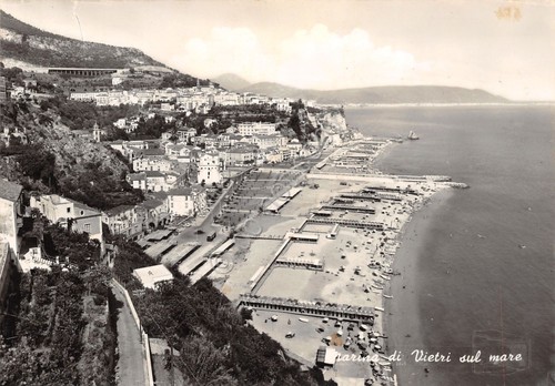 Cartolina Marina di Vietri sul mare veduta aerea case spiaggia …