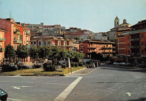 Cartolina Marino Piazza Europa auto case anni '70