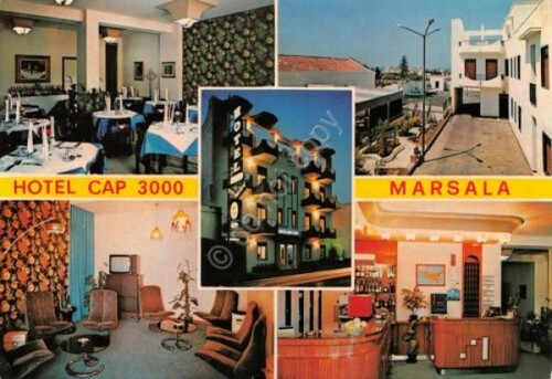 Cartolina Marsala Hotel Cap 3000 vedute