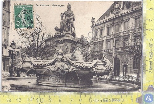 Cartolina Marseille - Fontaine Estrangin - Vg France Congo B. …