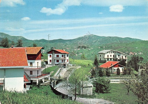 Cartolina Marzano veduta parziale con case 1970