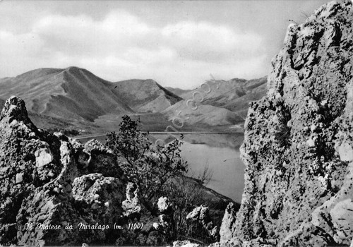 Cartolina Matese da Miralago panorama anni '60