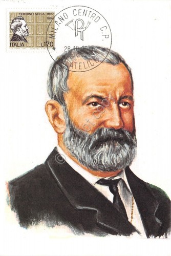 Cartolina Maximum - Quintino Sella - 1977 - Annullo Filatelico