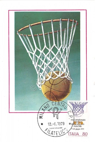 Cartolina Maximum - XXI Campionato Europeo Pallacanestro Maschile - 1979