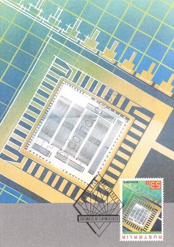 Cartolina Maximum Australia Achievments in technology card 2 1987