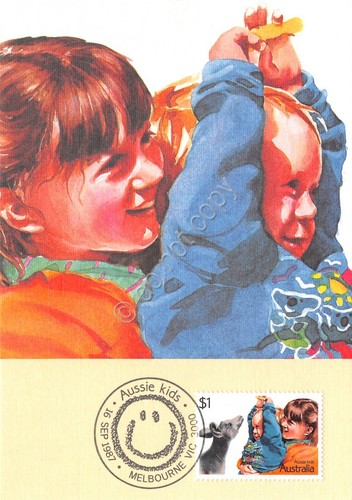 Cartolina Maximum Australia Aussie Kids 1987