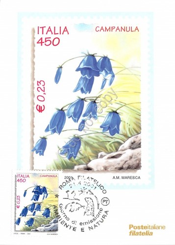 Cartolina Maximum Campanula L'ambiente e la natura 2001