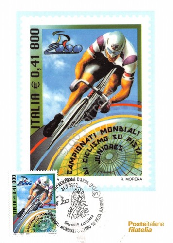 Cartolina Maximum Campionati Mondiali ciclismo su pista Juniores 2000
