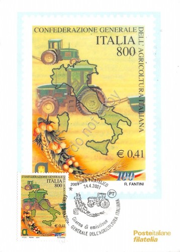 Cartolina Maximum Confederazione Generale agricoltura Italiana 2001