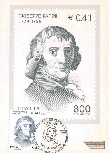 Cartolina Maximum Filatelica Giuseppe Parini lire 800 1999