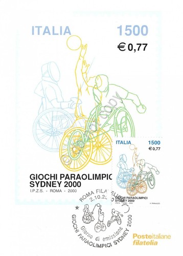 Cartolina Maximum Giochi Paraolimpici Sydney 2000