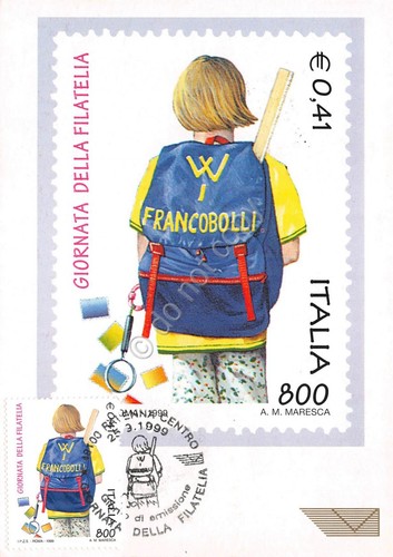 Cartolina Maximum Giornata della filatelia 1999