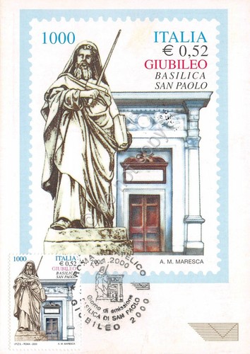 Cartolina Maximum Giubileo Basilica di San Paolo 2000