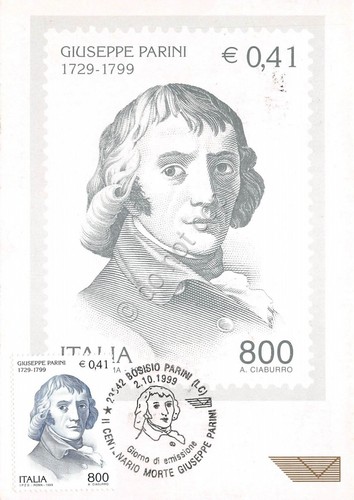 Cartolina Maximum Giuseppe Parini 1729-1799 1999
