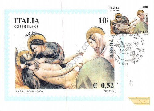 Cartolina Maximum Italia Giubileo Morte 2000