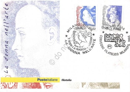 Cartolina Maximum la donna nell'Arte 2004