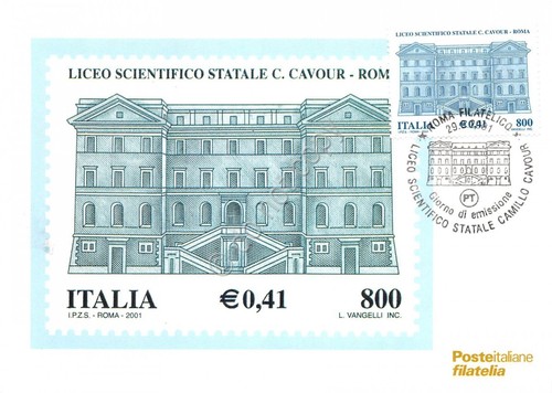 Cartolina Maximum Liceo Scientifico Cavour Roma 2001