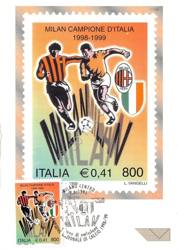Cartolina Maximum Milan Campione d' Italia 1998 -1999 € 0.41