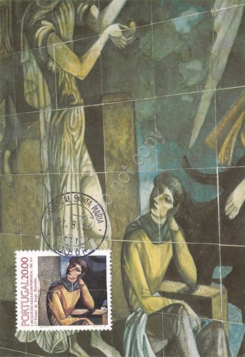 Cartolina Maximum Portugal Lisboa Atrio da Faculdade de letras 1986