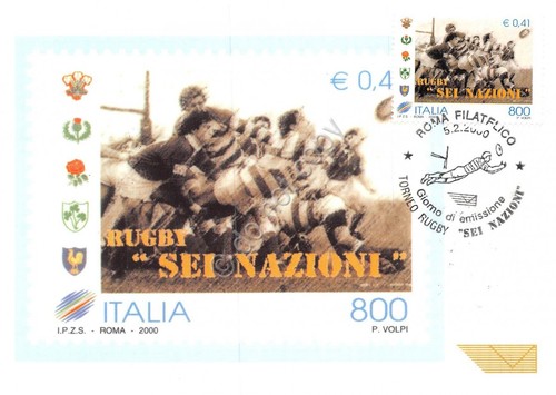 Cartolina Maximum Rugby Sei Nazioni 2000