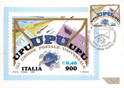 Cartolina Maximum Unione postale universale 125° Anniversario 1999