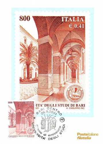 Cartolina Maximum Università degli studi di Bari 2001