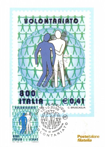 Cartolina Maximum Volontariato 2000