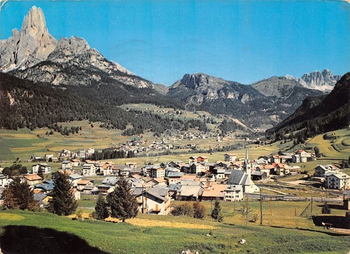 Cartolina Meida e Pera Val di Fassa panorama case