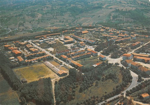 Cartolina Melito Irpino panorama aereo case anni '80