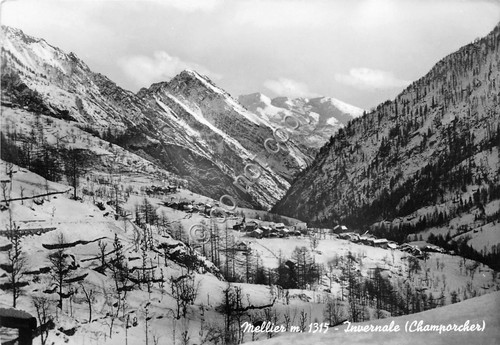 Cartolina Mellier Champorcher Panorama invernale