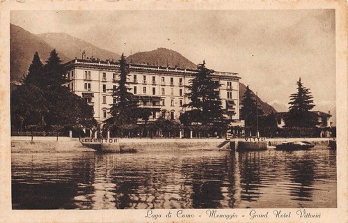 Cartolina Menaggio Grand Hotel Vittoria Lago di Como 1931