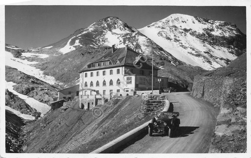 Cartolina Merano Albergo Passo dello Stelvio 1950