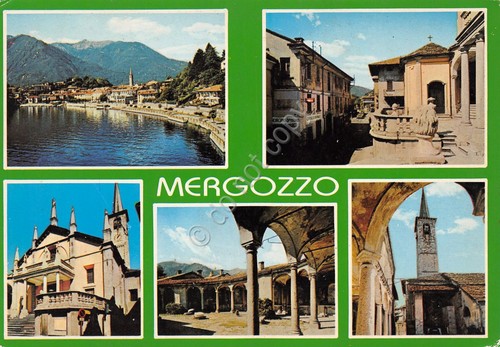 Cartolina Mergozzo 5 vedute (Verbania)