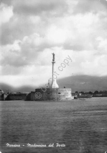 Cartolina Messina Madonnina del Porto 1951