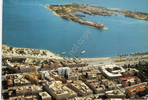 Cartolina Messina Panorama aereo del porto